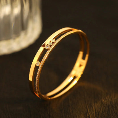 [Camiery]Move Romane Diamond Bangle Bracelet
