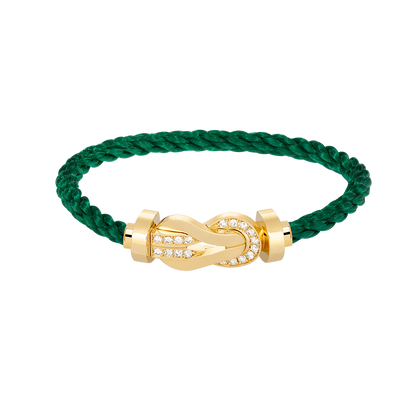 [Camiery]CHANCE LARGE 8 FIGURE BUCKLE HALF DIAMOND BRACELET GOLD
