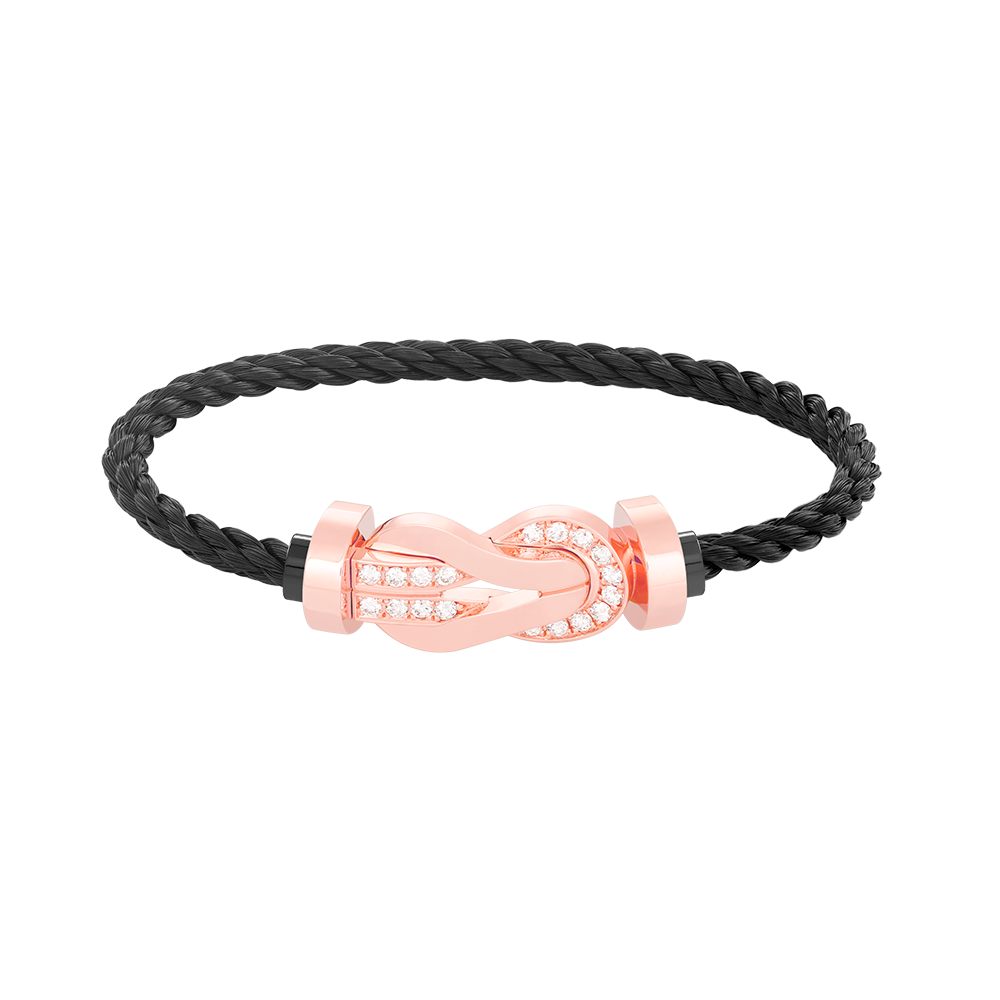 [Camiery]CHANCE LARGE 8 FIGURE BUCKLE HALF DIAMOND BRACELET ROSE GOLD
