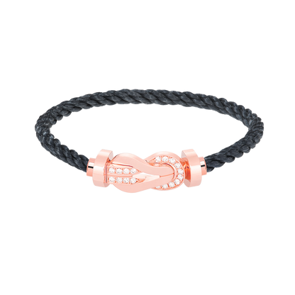 [Camiery]CHANCE LARGE 8 FIGURE BUCKLE HALF DIAMOND BRACELET ROSE GOLD