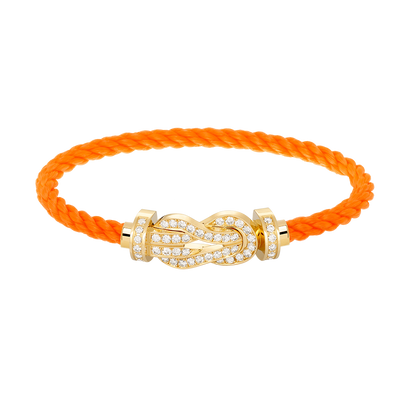 [Camiery]CHANCE LARGE 8 FIGURE BUCKLE FULLDIAMOND BRACELET GOLD