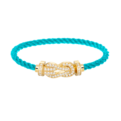 [Camiery]CHANCE LARGE 8 FIGURE BUCKLE FULLDIAMOND BRACELET GOLD