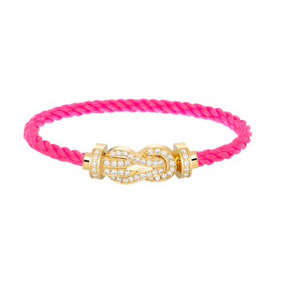[Camiery]CHANCE LARGE 8 FIGURE BUCKLE FULLDIAMOND BRACELET GOLD