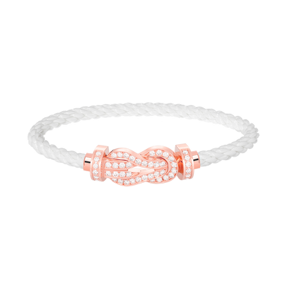 [Camiery]CHANCE LARGE 8 FIGURE BUCKLE FULL DIAMOND BRACELET ROSE GOLD