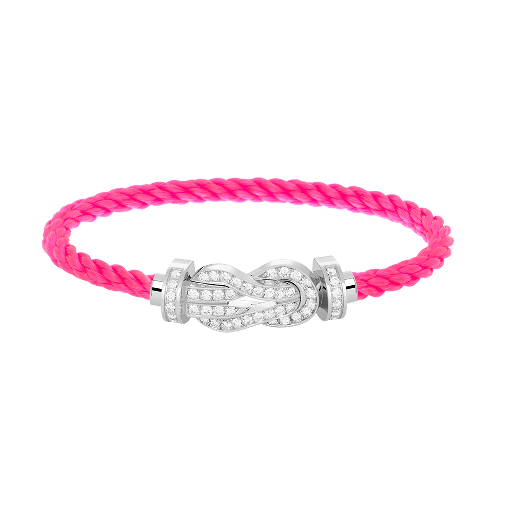 [Camiery]CHANCE LARGE 8 FIGURE BUCKLE FULL DIAMOND BRACELET SILVER