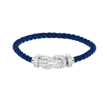 [Camiery]CHANCE LARGE 8 FIGURE BUCKLE FULL DIAMOND BRACELET SILVER