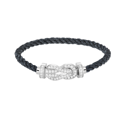 [Camiery]CHANCE LARGE 8 FIGURE BUCKLE FULL DIAMOND BRACELET SILVER