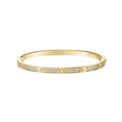 [Camiery] JUSTE Diamond & LOVE Diamond Bracelet Stack Set