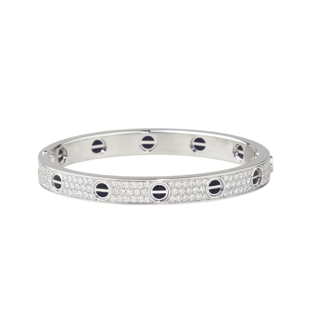 [Camiery] LOVE BRACELET 6.1MM DIAMOND-PAVED CERAMIC