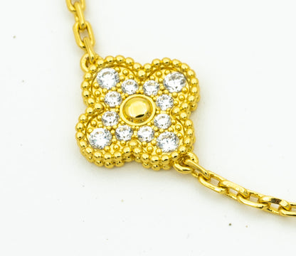 [Camiery] CLASH & Clover Laser 5-Motif & LOVE Brushed Bracelet Stack Set