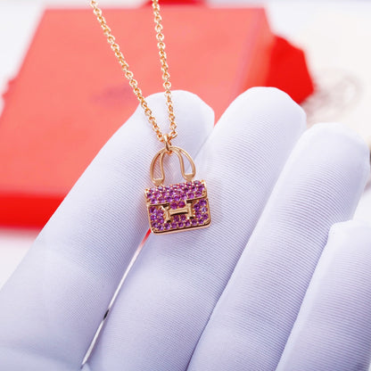 [Camiery]CONSTANCE PEDANT PURPLE DIAMOND NECKLACE