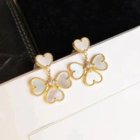 [Camiery]CLOVER SWEET WHITE MOP EARRINGS