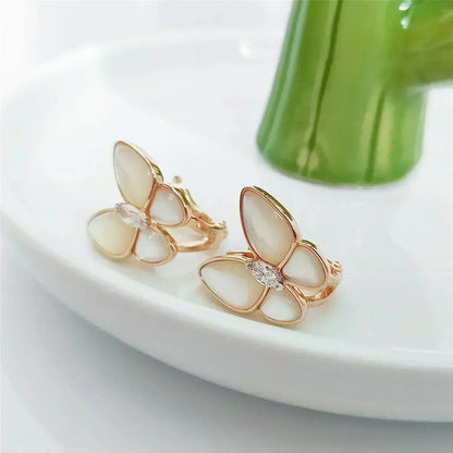 [Camiery]BUTTERFLY MOP DIAMOND EARRINGS