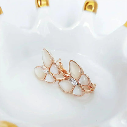 [Camiery]BUTTERFLY MOP DIAMOND EARRINGS