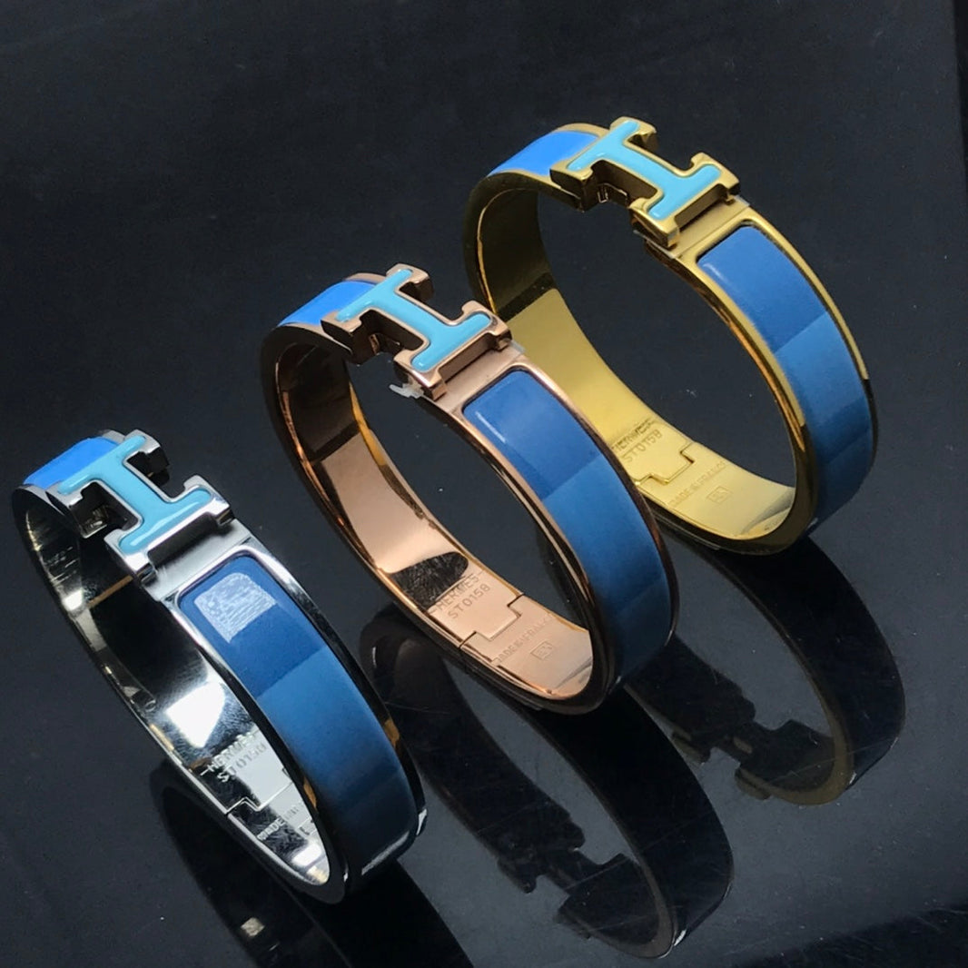 [Camiery]H BRACELET BLUE RAINBOW CERAMIC