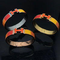 [Camiery]H BRACELET ORANGE RAINBOW CERAMIC