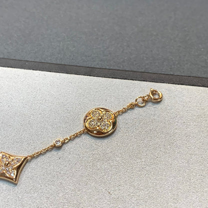 [Camiery]STAR AND SUN 4 MOTIFS GOLD DIAMONDS BRACELET