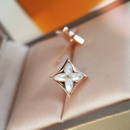 [Camiery]STAR MOP PINK GOLD EARRINGS