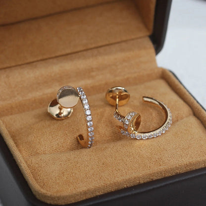 [Camiery] JUSTE FULL DIAMOND SMALL EARRINGS