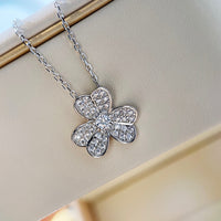 [Camiery]CLOVER DIAMOND NECKLACE SILVER