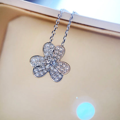 [Camiery]CLOVER DIAMOND NECKLACE SILVER