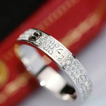 [Camiery] LOVE RING 4.0MM DIAMOND PAVED