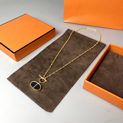 [Camiery]CHAINE VERSO BLACK CERAMIC NECKLACE