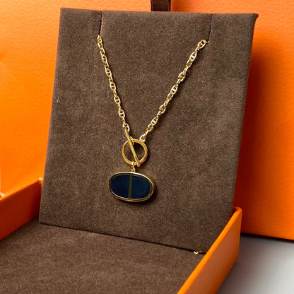 [Camiery]CHAINE VERSO BLACK CERAMIC NECKLACE