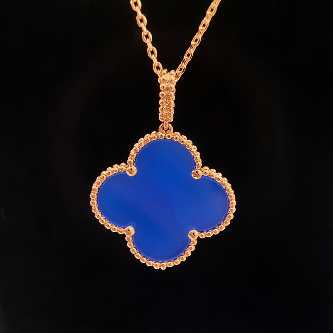 [Camiery]CLOVER 25MM NECKLACE TURQUOISE ROSE GOLD