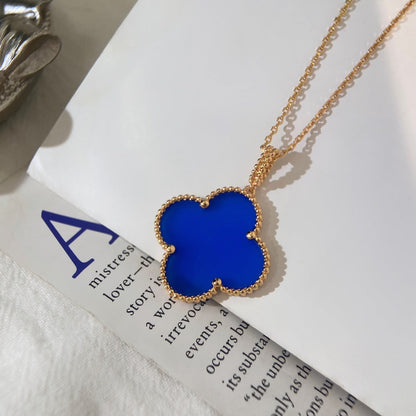 [Camiery]CLOVER 25MM NECKLACE TURQUOISE ROSE GOLD