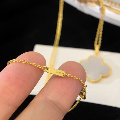 [Camiery]CLOVER 25MM MOP LARGE PENDANT NECKLACE
