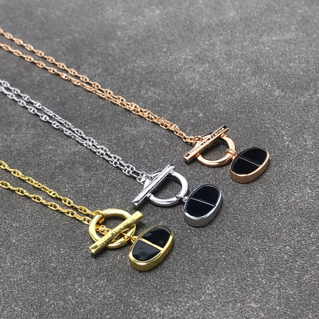 [Camiery]CHAINE VERSO BLACK CERAMIC  NECKLACE