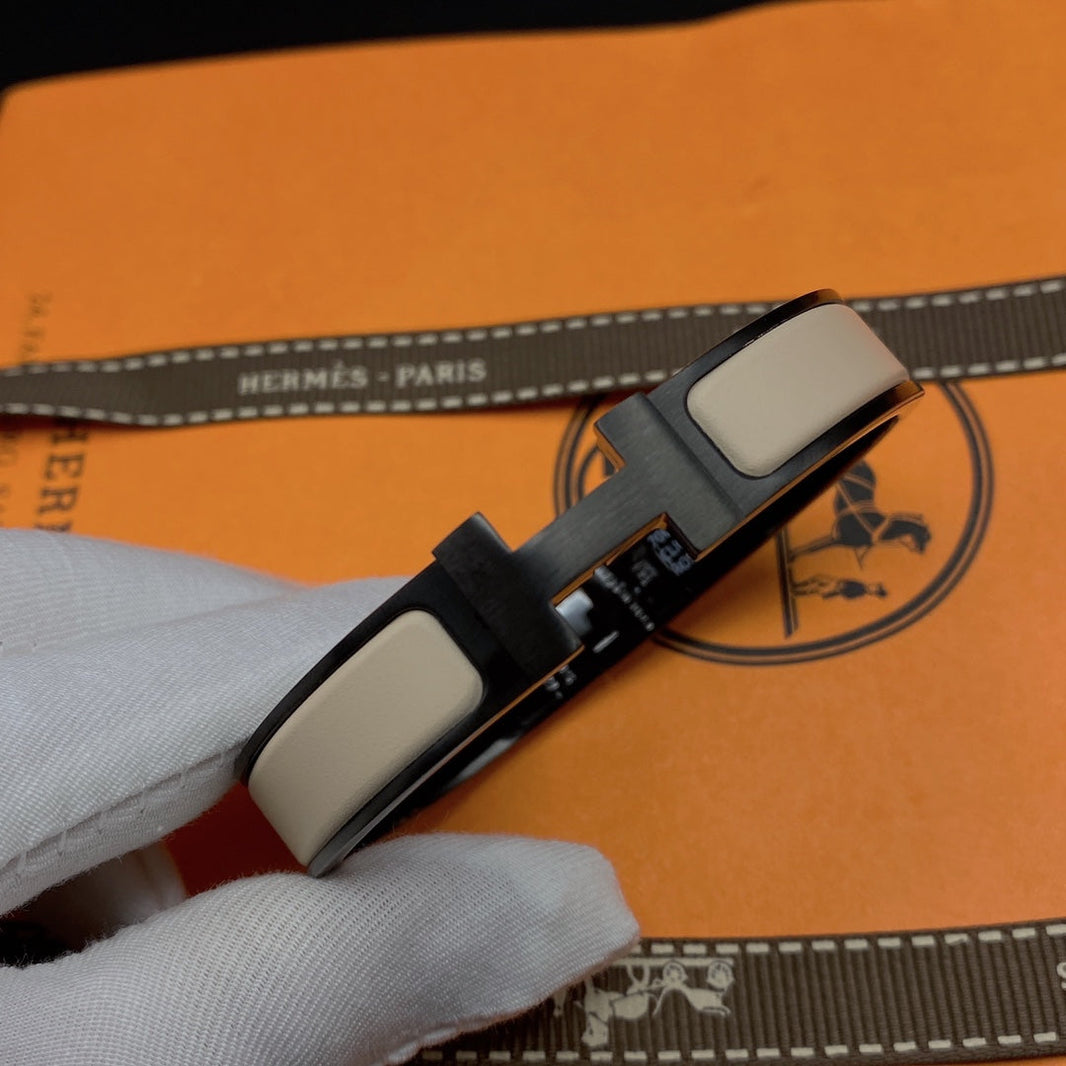 [Camiery]H BRACELET 12MM BLACK BEIGE CERAMIC