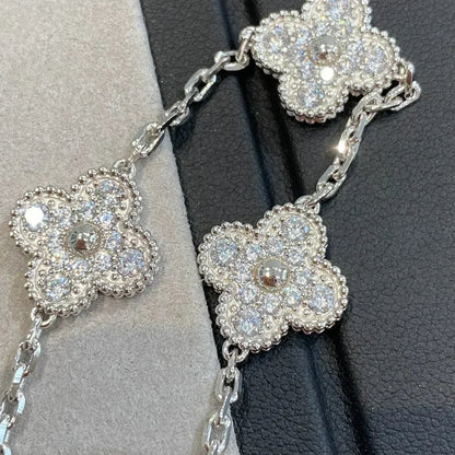 [Camiery] CLOVER 5 MOTIF FULL DIAMOND BRACELET COLLECTION