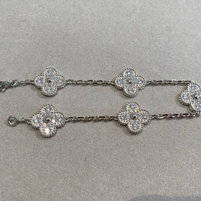 [Camiery] CLOVER 5 MOTIF FULL DIAMOND BRACELET COLLECTION