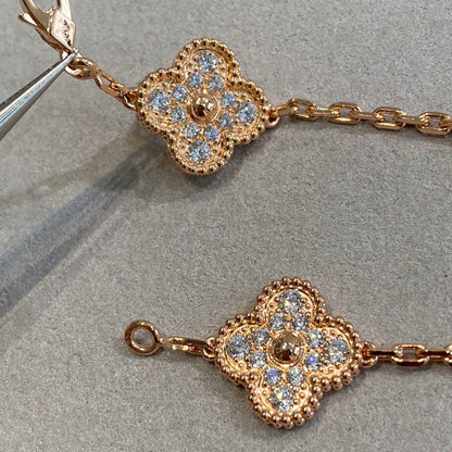 [Camiery] CLOVER 5 MOTIF FULL DIAMOND BRACELET COLLECTION