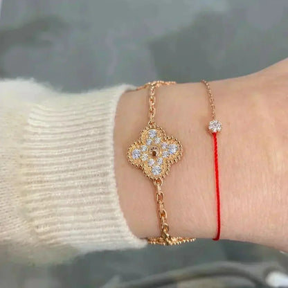 [Camiery] CLOVER 5 MOTIF FULL DIAMOND BRACELET COLLECTION