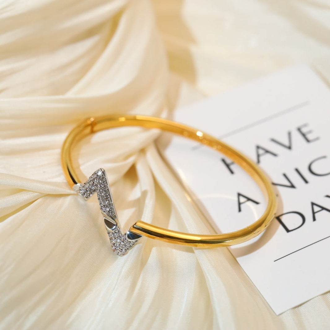 [Camiery]VOLTE UPSITE DOWN GOLD DIAMOND BRACELET