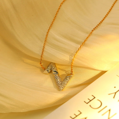 [Camiery]VOLT SILVER DIAMOND PEDANT NECKLACE