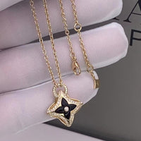 [Camiery]STAR PEDANT PINK GOLD DIAMOND NECKLACE