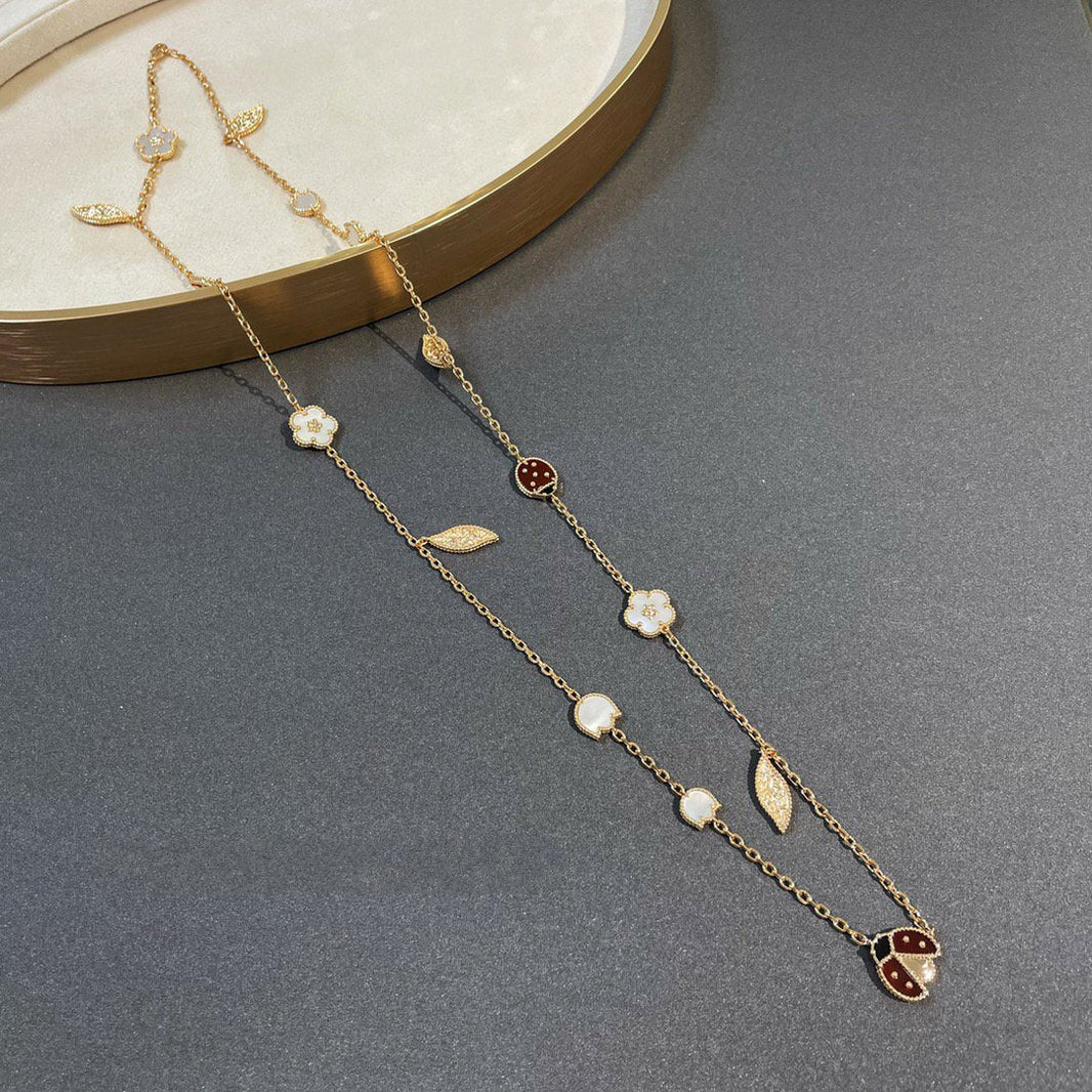 [Camiery]LUCKY SPRING 15 MOTIFS GOLD NECKLACE
