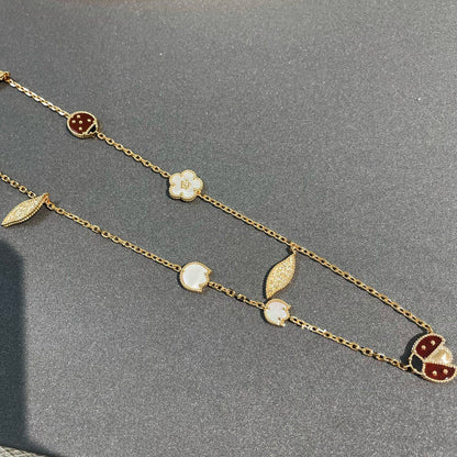 [Camiery]LUCKY SPRING 15 MOTIFS GOLD NECKLACE