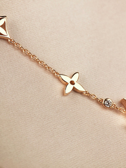 [Camiery]STAR AND SUN 7 MOTIFS GOLD BRACELET
