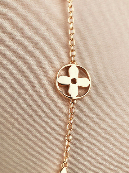 [Camiery]STAR AND SUN 7 MOTIFS GOLD BRACELET