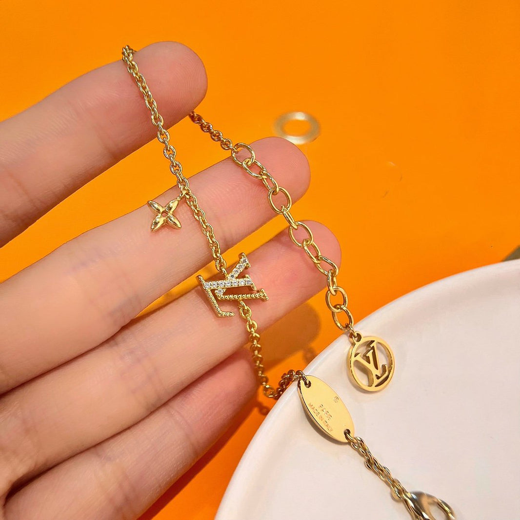 [Camiery]LOGO STAR MOTIF GOLD BRACELET