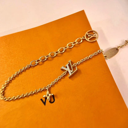 [Camiery]LOGO STAR MOTIF GOLD BRACELET
