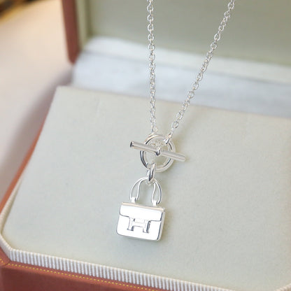 [Camiery]POP H PEDANT SILVER NECKLACE