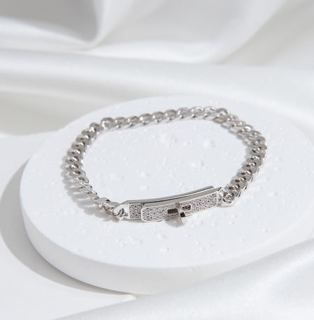 [Camiery]KELLY CHAIN SILVER DIAMOND BRACELET