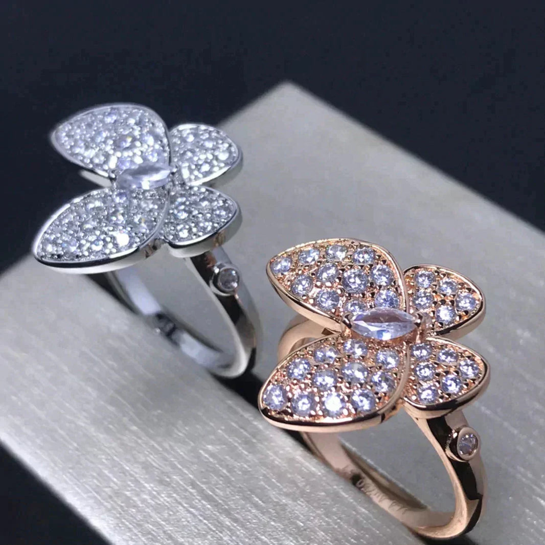 [Camiery]BUTTERFLY PINK GOLD DIAMOND RING