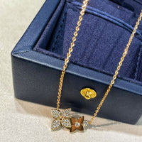 [Camiery]STAR BLOSSOM NECKLACE PINK GOLD DIAMONDS